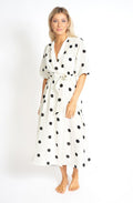 Athens Modest Cut Polka Dot Maxi Dress